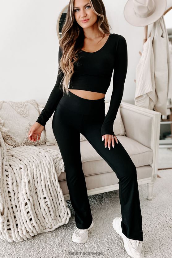 svart NanaMacs crushing goals high rise yoga bukser 402NJ03352