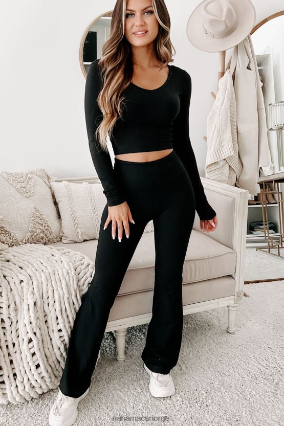 svart NanaMacs crushing goals high rise yoga bukser 402NJ03352