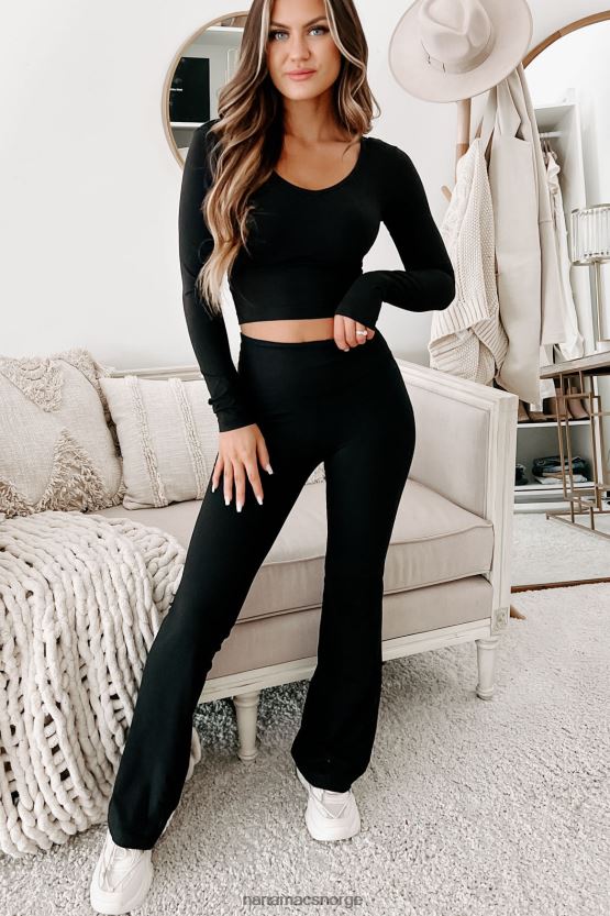 svart NanaMacs crushing goals high rise yoga bukser 402NJ03352