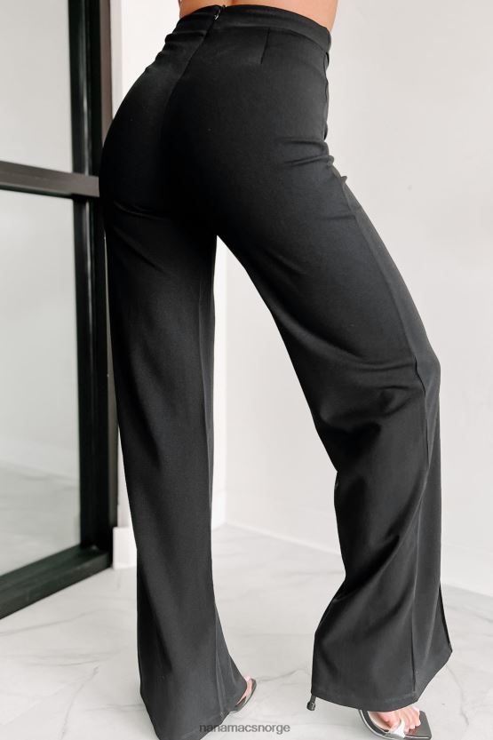 svart NanaMacs holder deg ventende bukse med brede ben 402NJ03063