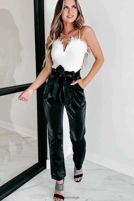 svart NanaMacs hopper rundt midjebukser med papirbag 402NJ03116