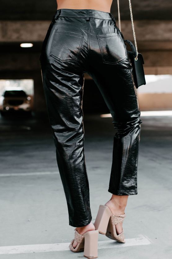 svart NanaMacs slutten av diskusjonen skinnbukser med rett ben 402NJ03121