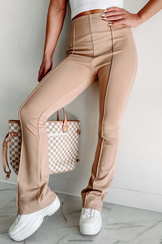 taupe NanaMacs kontortid frontsøm utsvingt bukse 402NJ03067