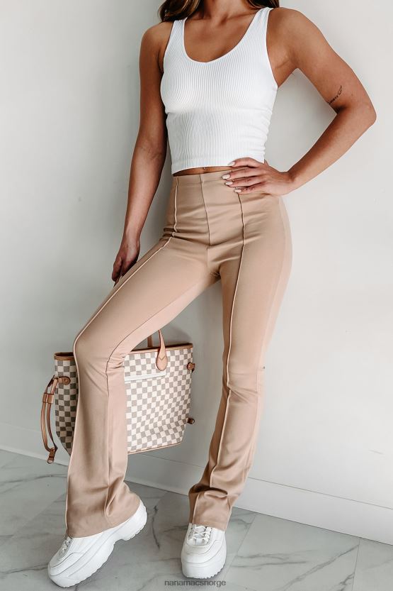 taupe NanaMacs kontortid frontsøm utsvingt bukse 402NJ03067