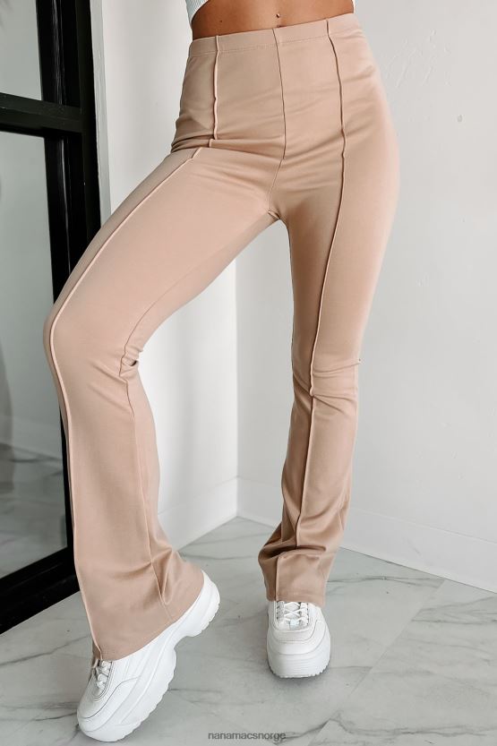 taupe NanaMacs kontortid frontsøm utsvingt bukse 402NJ03067