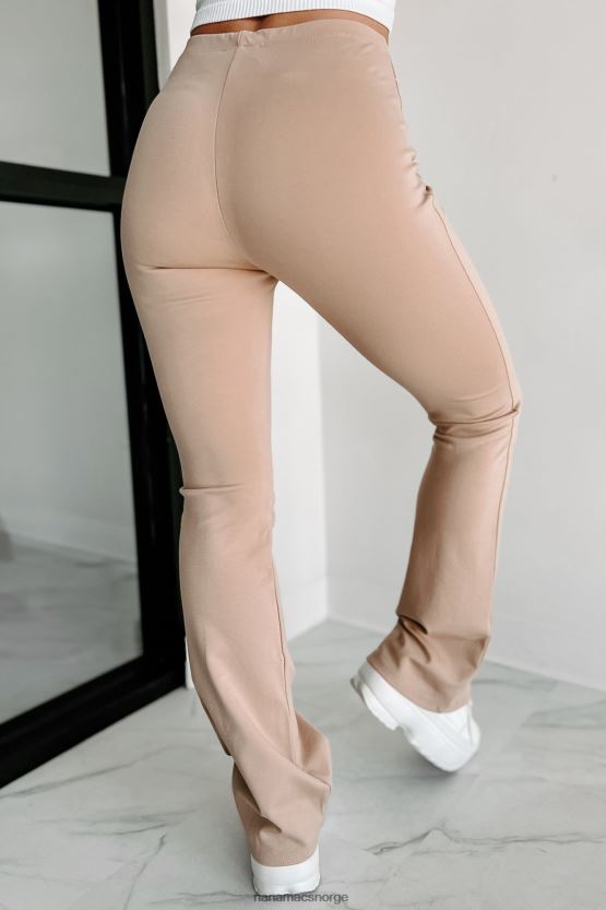 taupe NanaMacs kontortid frontsøm utsvingt bukse 402NJ03067