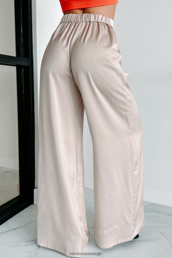 taupe NanaMacs sofistikert i sin fineste bukse med brede ben 402NJ03084