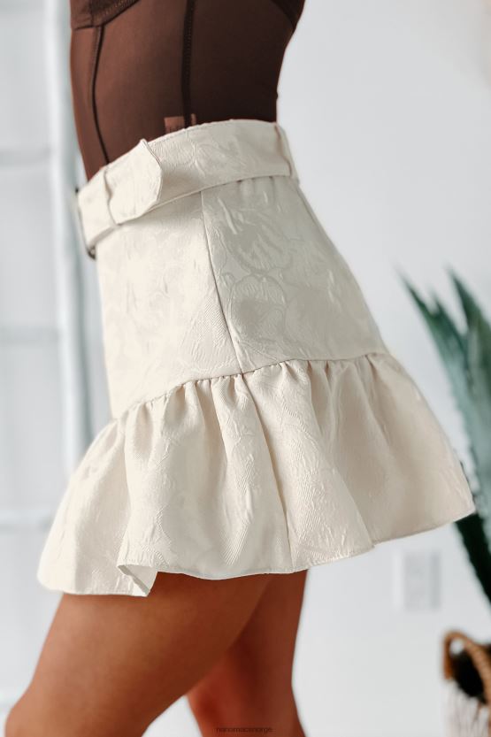 ecru NanaMacs uskyldige intensjoner brodert mini skort 402NJ03295