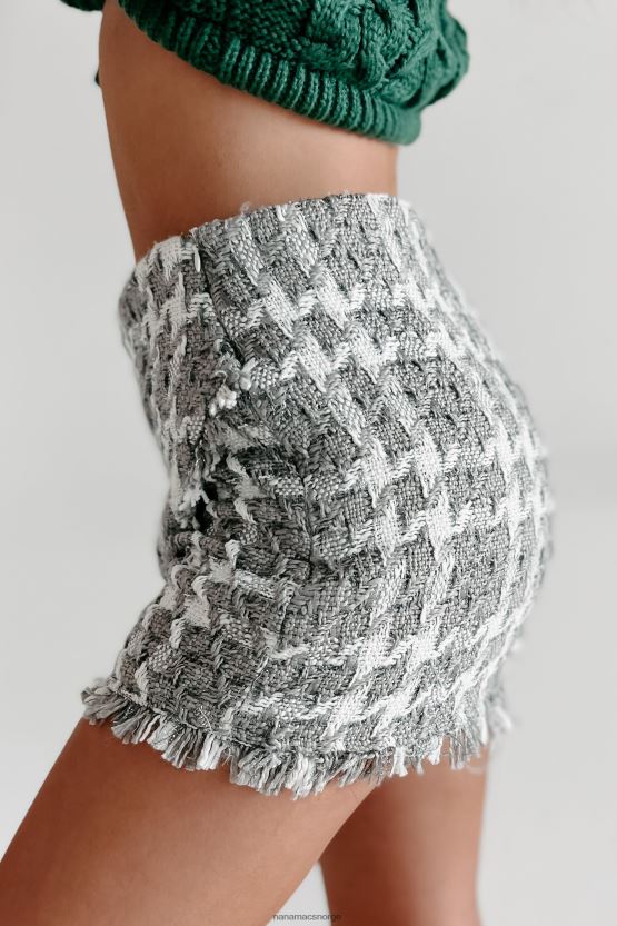 grå NanaMacs takknemlig for deg houndstooth skort 402NJ02820