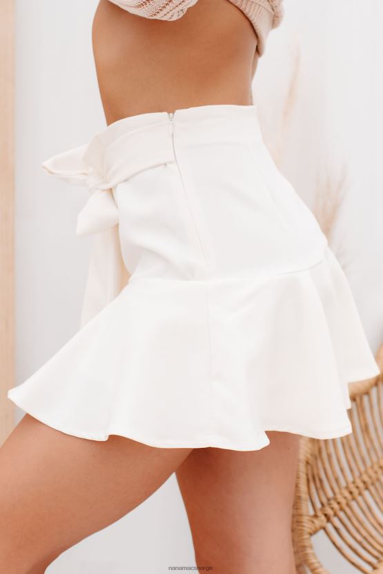 off white NanaMacs peneste jente belte volang mini skort 402NJ02834