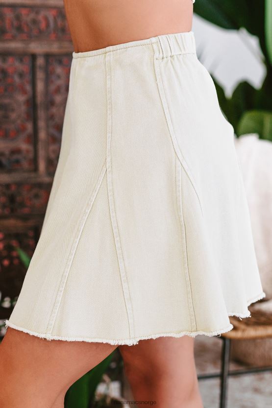 ecru NanaMacs omfavn øyeblikket blusset denimskjørt 402NJ03338