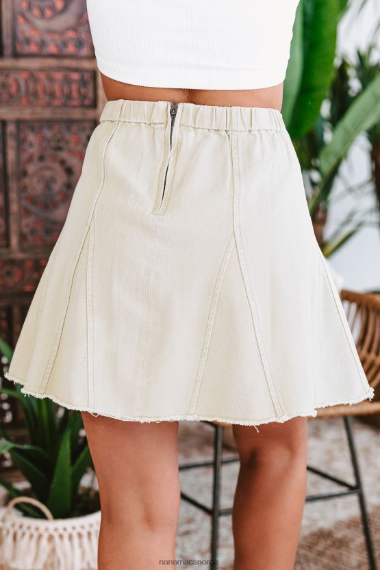 ecru NanaMacs omfavn øyeblikket blusset denimskjørt 402NJ03338