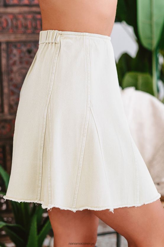 ecru NanaMacs omfavn øyeblikket blusset denimskjørt 402NJ03338