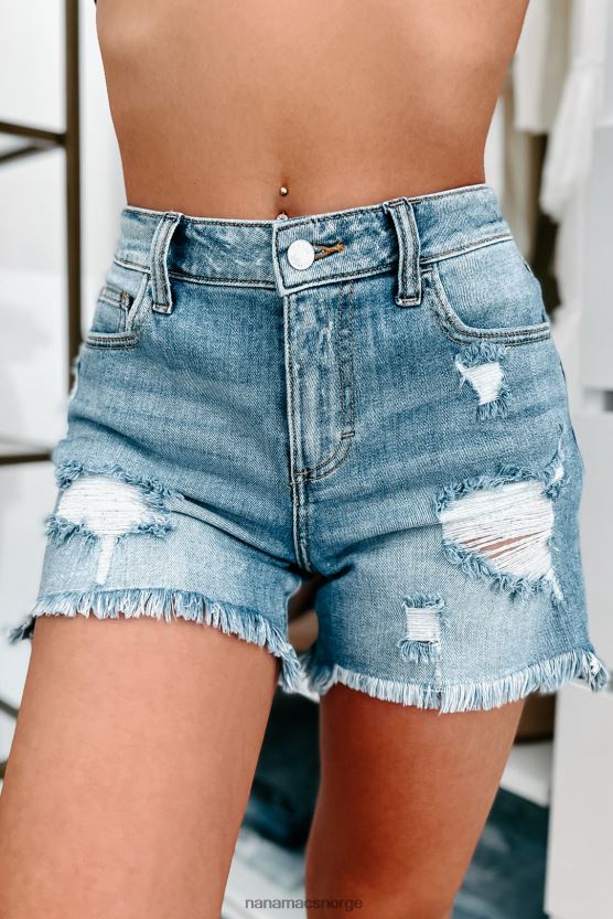 lys NanaMacs gå hvor som helst høye distressed denim celloshorts 402NJ02883