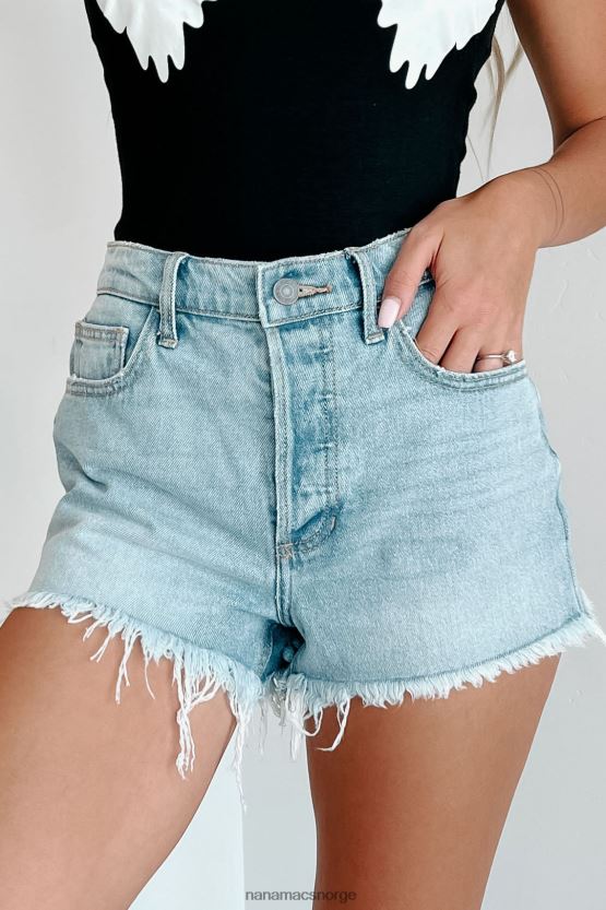 lys NanaMacs ha mer moro høy stige cello frynsete hem denim shorts 402NJ02918
