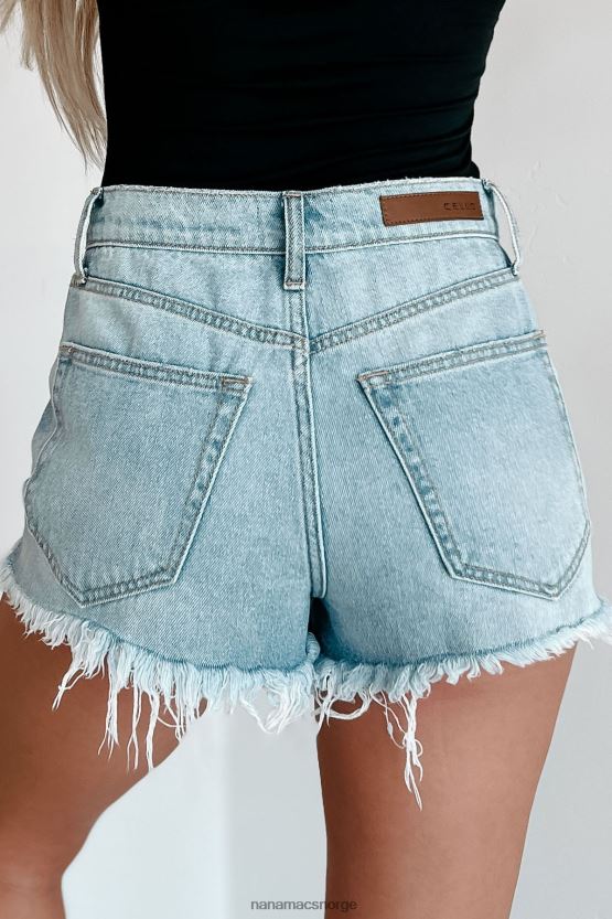 lys NanaMacs ha mer moro høy stige cello frynsete hem denim shorts 402NJ02918