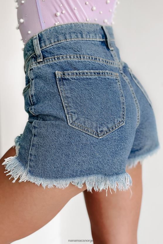 medium NanaMacs larsen 90-talls høye sneak peek distressed denimshorts 402NJ02890