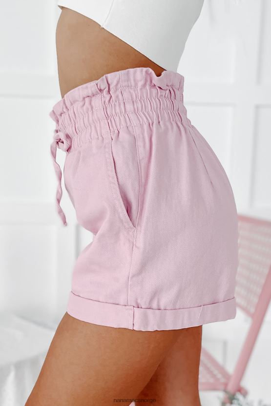 rosa NanaMacs alltid sprudlende denimshorts med snøring i midjen 402NJ02926