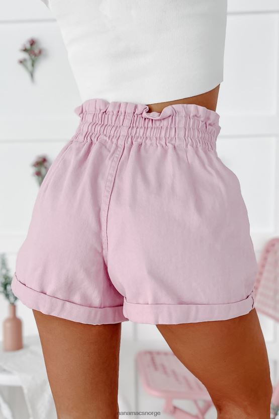 rosa NanaMacs alltid sprudlende denimshorts med snøring i midjen 402NJ02926