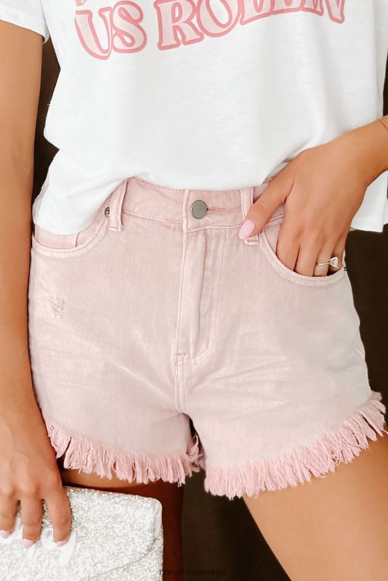 rose NanaMacs sommer historier høy stige frynsete hem denim shorts 402NJ02957