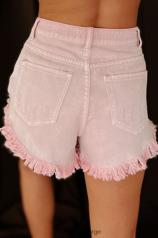 rose NanaMacs sommer historier høy stige frynsete hem denim shorts 402NJ02957