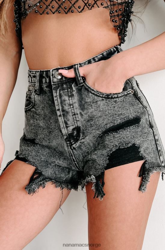 syresvart NanaMacs uriah high rise distressed acid denimshorts 402NJ02794