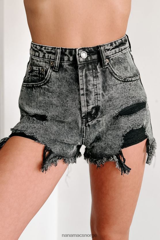 syresvart NanaMacs uriah high rise distressed acid denimshorts 402NJ02794