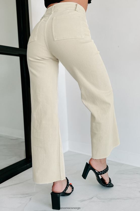 beige NanaMacs forblir ekte wide leg jeans 402NJ03373