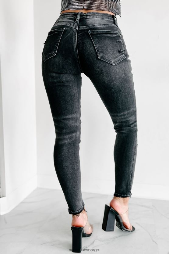 grå NanaMacs uansett hva du liker mid-rise distressed spesiell en skinny jeans 402NJ03489