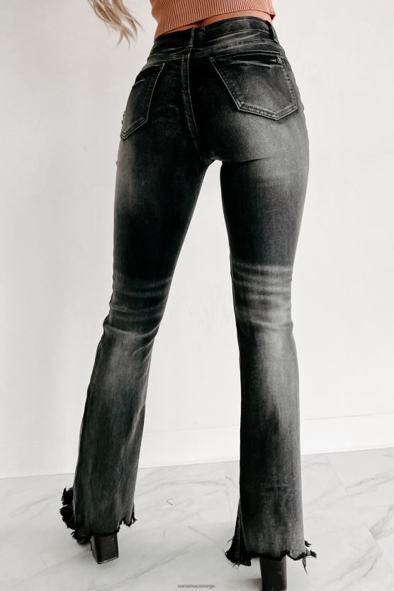 grå NanaMacs walking the line mid-rise spesielle en flare jeans 402NJ03515