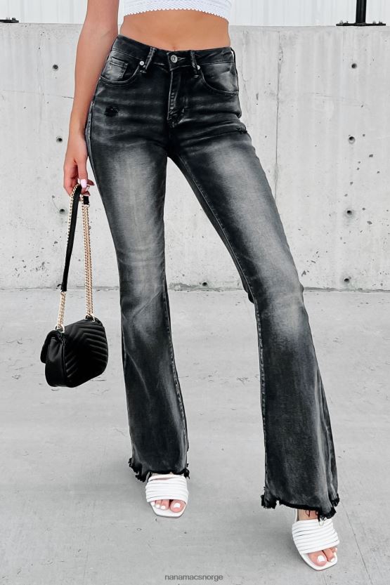 grå NanaMacs walking the line mid-rise spesielle en flare jeans 402NJ03515