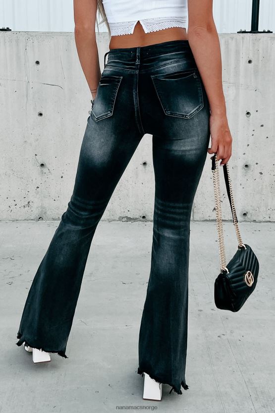 grå NanaMacs walking the line mid-rise spesielle en flare jeans 402NJ03515