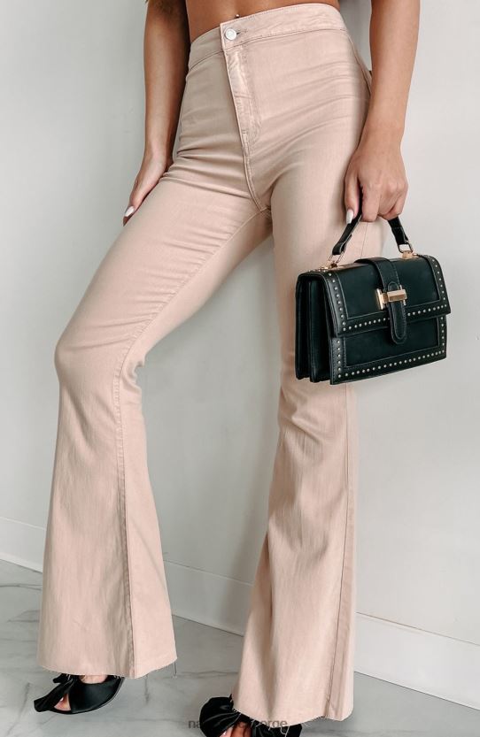 kaki NanaMacs holde seg jordet høye cello flare jeans 402NJ03397