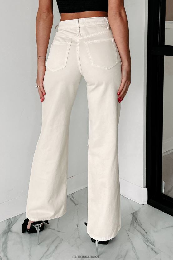 krem NanaMacs slutte å spille høyhus distressed vervet dad jeans 402NJ03410