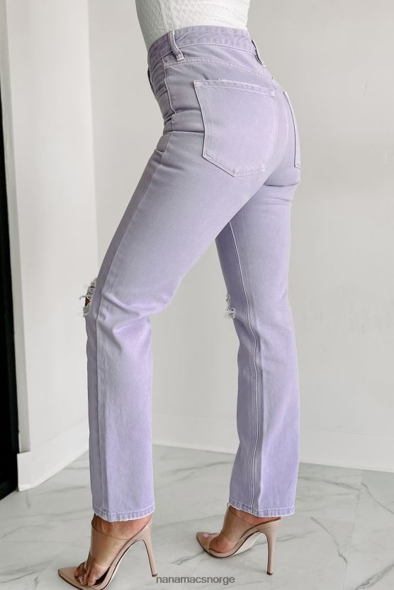 lavendel NanaMacs penelope høy stige distressed kancan jeans med rette ben 402NJ03390