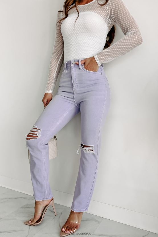 lavendel NanaMacs penelope høy stige distressed kancan jeans med rette ben 402NJ03390