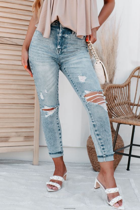 lett denim NanaMacs gi slipp på høye cello distressed skinny jeans 402NJ03453