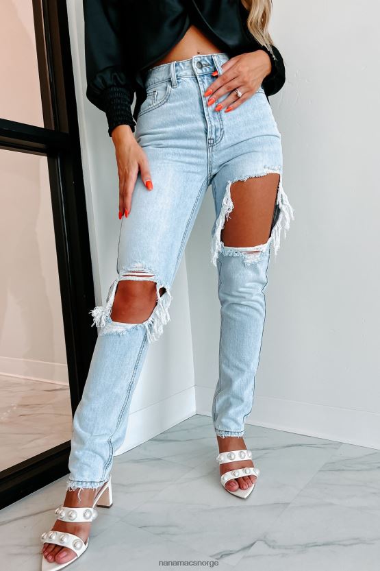 lett denim NanaMacs ikke kjærestene dine høyhus distressed boyfriend jeans 402NJ03444