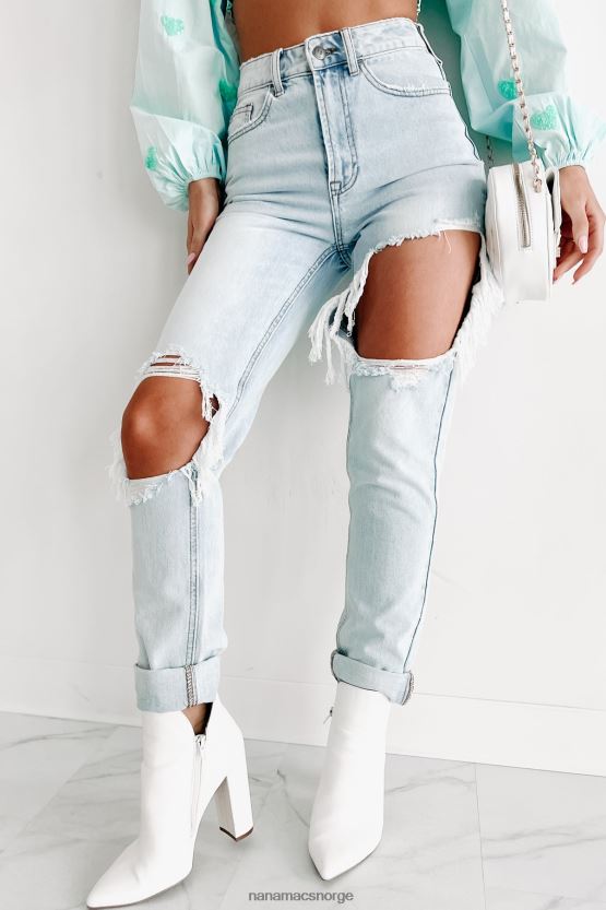 lett denim NanaMacs ikke kjærestene dine høyhus distressed boyfriend jeans 402NJ03444