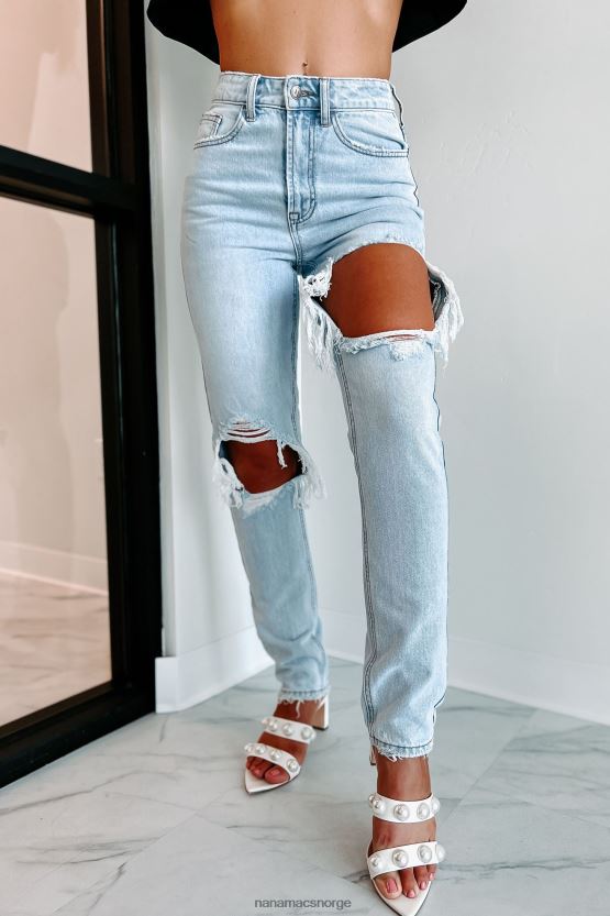 lett denim NanaMacs ikke kjærestene dine høyhus distressed boyfriend jeans 402NJ03444