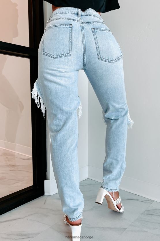 lett denim NanaMacs ikke kjærestene dine høyhus distressed boyfriend jeans 402NJ03444