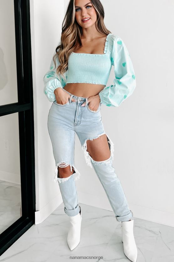 lett denim NanaMacs ikke kjærestene dine høyhus distressed boyfriend jeans 402NJ03444