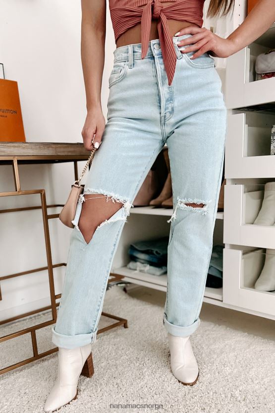 lett denim NanaMacs jude høyhus distressed cello dad jeans 402NJ03399