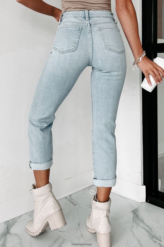 lett denim NanaMacs kristen high rise distressed cropped jeans 402NJ03456