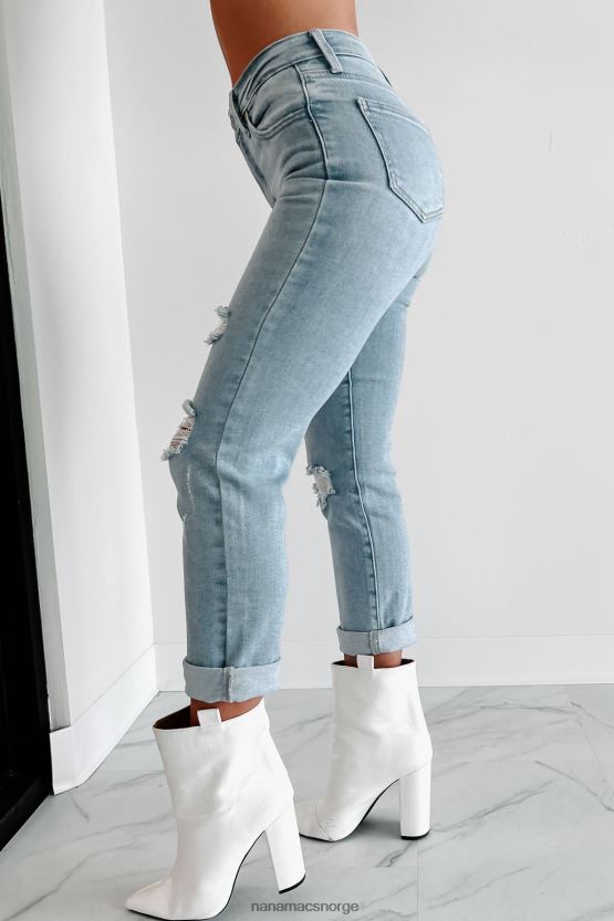 lett denim NanaMacs kristen high rise distressed cropped jeans 402NJ03456
