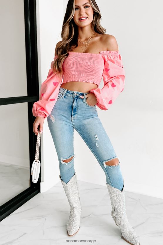 lett denim NanaMacs si det høyere høy stige distressed cello skinny jeans 402NJ03413