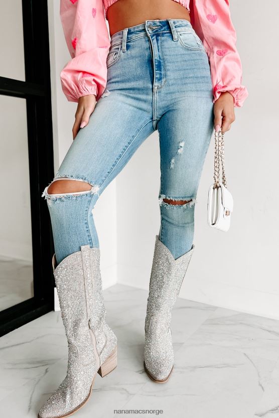 lett denim NanaMacs si det høyere høy stige distressed cello skinny jeans 402NJ03413