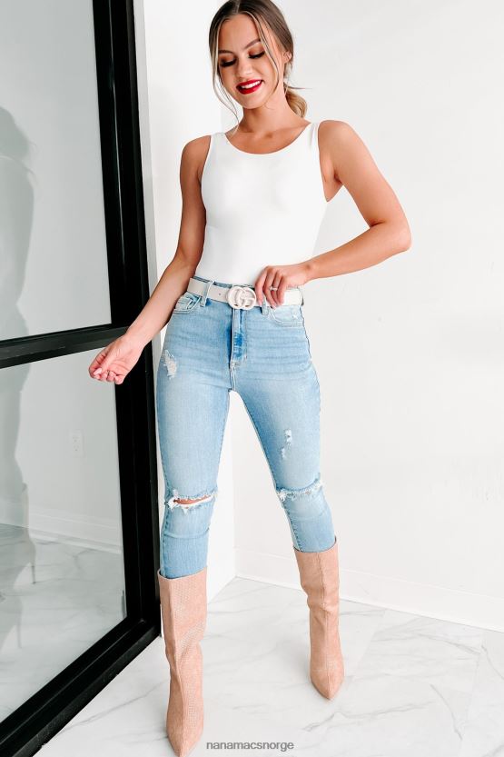 lett denim NanaMacs si det høyere høy stige distressed cello skinny jeans 402NJ03413