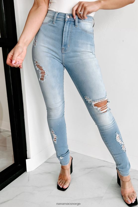lett stein NanaMacs anika distressed skinny jeans i høy stige 402NJ03414