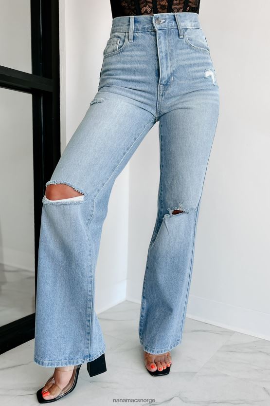 lett syre NanaMacs mitt visittkort høye jeans med brede ben 402NJ03370